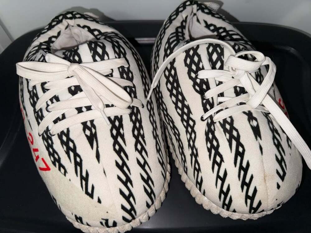 Banned Goods Zebra Sneaker Slippers BNND-247 Plush House Shoes